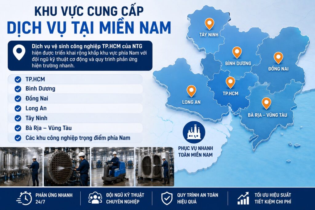 Khu Vực Cung Cấp Dịch Vụ Tại Miền Nam