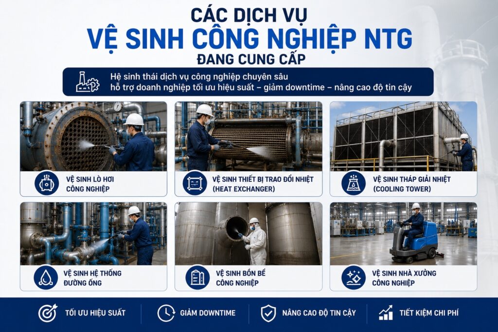 Các Dịch Vụ Vệ Sinh Công Nghiệp NTG Đang Cung Cấp