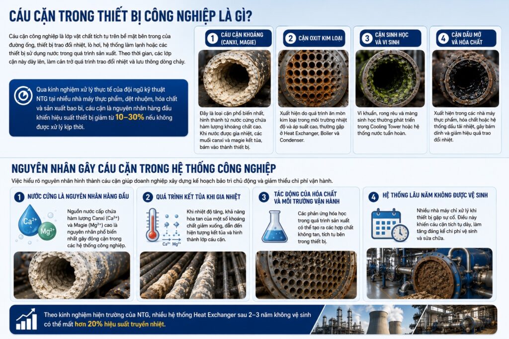 Cáu Cặn Trong Thiết Bị Công Nghiệp Là Gì?